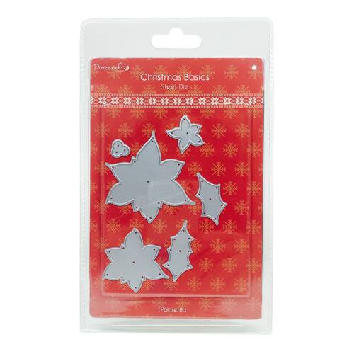 Dovecraft Christmas Poinsettia & Holly Dies