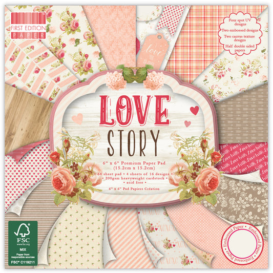 First Edition Love Story 6x6 Paper Pad