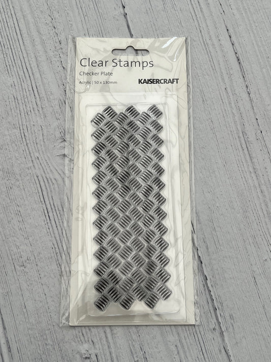 Kaisercraft Checker Plate Clear Stamp