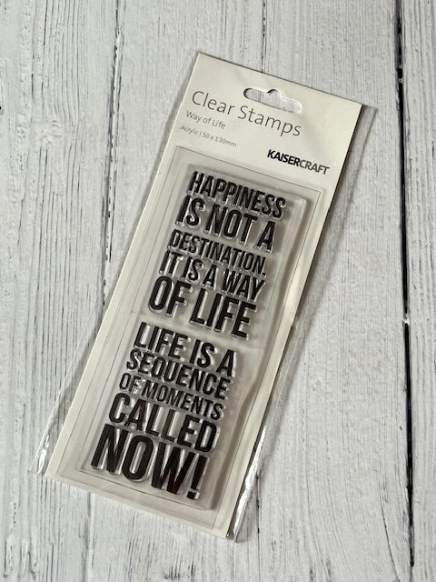 Kaisercraft Way of Life Clear Stamp - CS128