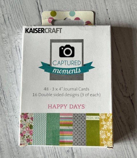 Kaisercraft Captured Moments Happy Days Journaling Cards