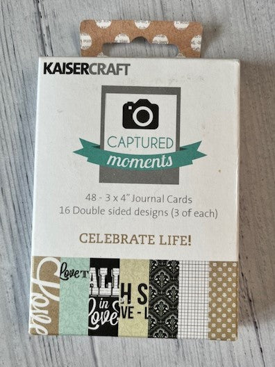 Kaisercraft Captured Moments Celebrate Life Journal Cards - 3"x4"