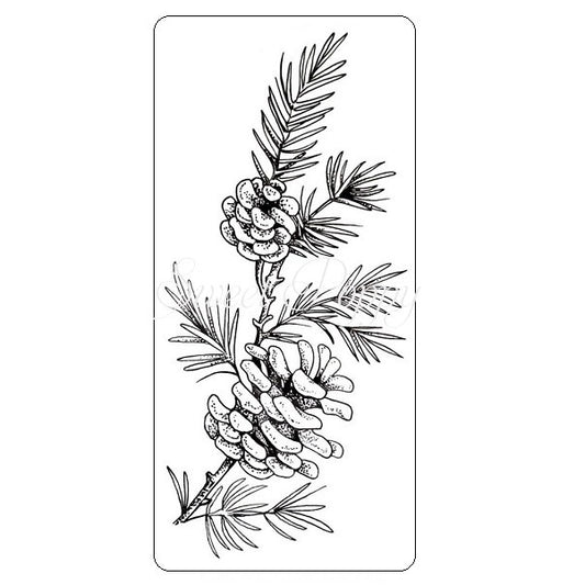 Sweet Poppy Stencil: Pinecone Sprig Stamp ***New***