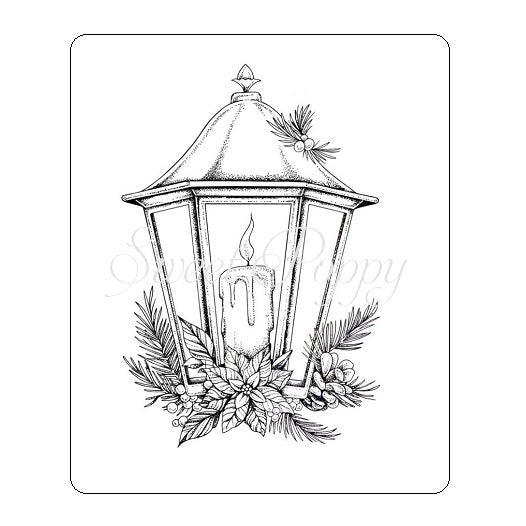 Sweet Poppy Stencil: Christmas Lantern Stamp ***New***