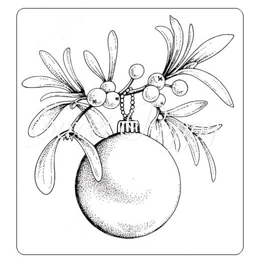 Sweet Poppy Stencil: Mistletoe Bauble Stamp